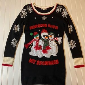 Holiday Hanging with my Snowmies long sweater S